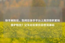 快手刷粉丝,如何在快手平台上高效地积累和维护粉丝?亿乐社区低价自营货源站