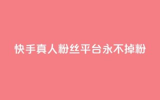 快手真人粉丝平台 永不掉粉 - 快手粉丝平台,绝对稳定永不流失!