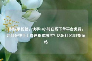 刷快手粉丝,快手24小时在线下单平台免费,如何在快手上快速积累粉丝?亿乐社区SUP货源站