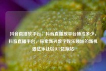 抖音直播放平台,抖音直播放平台抽成多少,抖音直播平台,探索新兴数字娱乐领域的新机遇亿乐社区SUP货源站