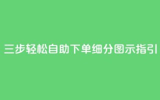 三步轻松自助下单,细分图示指引