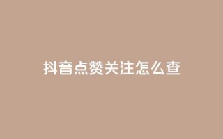抖音点赞关注怎么查 - 如何查看抖音点赞和关注的情况!