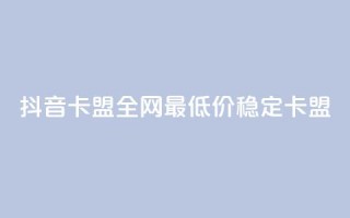 抖音卡盟全网最低价稳定卡盟,卡密进货渠道 - 抖音业务下单卡盟 - 24自助下单服务平台