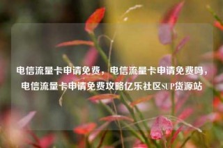 电信流量卡申请免费,电信流量卡申请免费吗,电信流量卡申请免费攻略亿乐社区SUP货源站