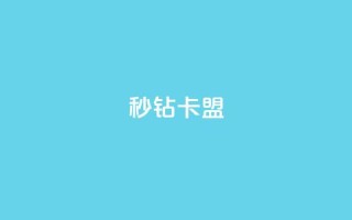 秒钻卡盟 - 钻卡联盟:网上秒速加入会员!