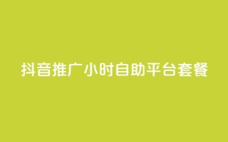 抖音推广24小时自助平台套餐 - 全天候抖音推广自助平台服务套餐!