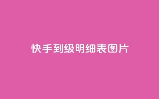 快手1到120级明细表图片 - 快手1到120级详细升级指南及成果展示!