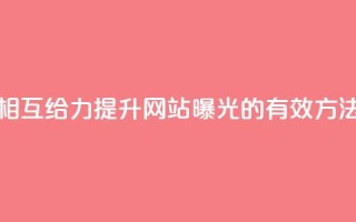相互给力:提升网站曝光的有效方法