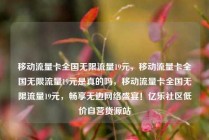 移动流量卡全国无限流量19元,移动流量卡全国无限流量19元是真的吗,移动流量卡全国无限流量19元,畅享无边网络盛宴!亿乐社区低价自营货源站