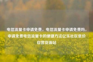 电信流量卡申请免费,电信流量卡申请免费吗,申请免费电信流量卡的便捷方法亿乐社区低价自营货源站