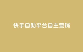 快手自助平台:自主营销