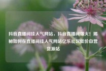 抖音直播间挂人气网站,抖音直播间爆火!揭秘如何在直播间挂人气网站亿乐社区低价自营货源站