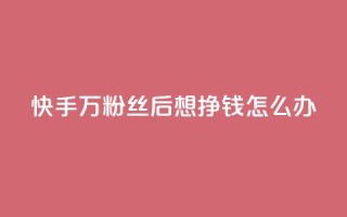 快手1万粉丝后想挣钱怎么办 - 如何在快手1万粉丝后实现收入?!