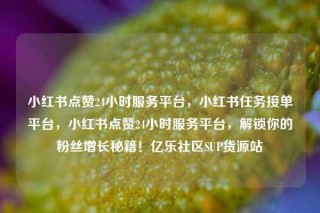 小红书点赞24小时服务平台,小红书任务接单平台,小红书点赞24小时服务平台,解锁你的粉丝增长秘籍!亿乐社区SUP货源站