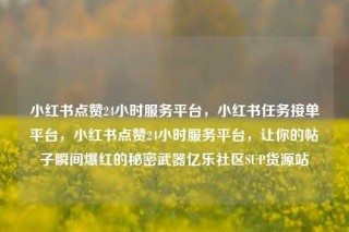 小红书点赞24小时服务平台,小红书任务接单平台,小红书点赞24小时服务平台,让你的帖子瞬间爆红的秘密武器亿乐社区SUP货源站