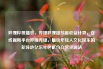 哔哩哔哩播放,哔哩哔哩播放量收益计算,在线视频平台哔哩哔哩,推动年轻人文化娱乐的新阵地亿乐社区低价自营货源站