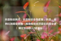 抖音粉丝购买,抖音粉丝业务套餐,抖音,从网红到商业帝国—揭秘粉丝经济背后的商业逻辑亿乐社区SUP货源站