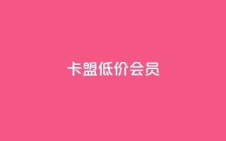 卡盟低价会员 - 低价会员如何在卡盟平台获得?~