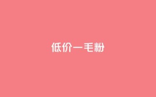 低价Ks一毛1000粉 - 低价Ks:1000粉只需1毛,请速来抢购!~