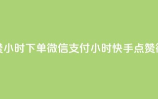 快手点赞24小时下单微信支付(24小时快手点赞微信支付)