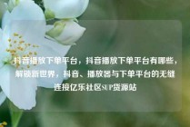 抖音播放下单平台，抖音播放下单平台有哪些，解锁新世界，抖音、播放器与下单平台的无缝连接亿乐社区SUP货源站