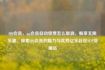 QQ会员,qq会员自动续费怎么取消,畅享无限乐趣,探索QQ会员的魅力与优势亿乐社区SUP货源站