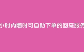 24小时内随时可自助下单的回森服务