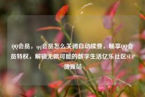 QQ会员,qq会员怎么关闭自动续费,畅享QQ会员特权,解锁无限可能的数字生活亿乐社区SUP货源站