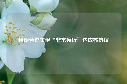 特朗普说美伊“非常接近”达成核协议  第1张
