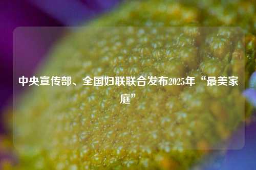 中央宣传部、全国妇联联合发布2025年“最美家庭”  第1张