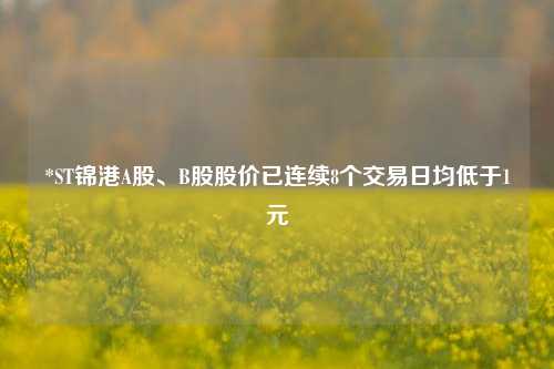*ST锦港A股	、B股股价已连续8个交易日均低于1元  第1张