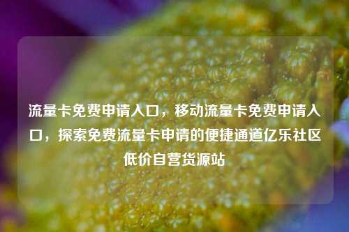 流量卡免费申请入口，移动流量卡免费申请入口	，探索免费流量卡申请的便捷通道亿乐社区低价自营货源站  第1张