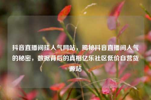 抖音直播间挂人气网站	，揭秘抖音直播间人气的秘密，数据背后的真相亿乐社区低价自营货源站  第1张